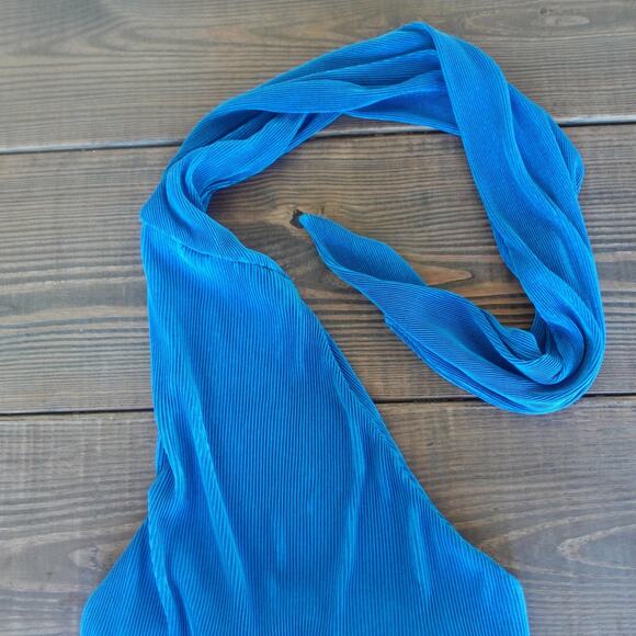 Hello Molly Blue Halter Mini Dress - Picture 6 of 9